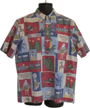 00's Mele Kalikimaka Pull Over Shirt Limited Edition by Reyn Spooner