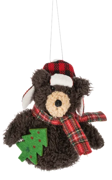 5.5"H Cozy Cabin Bear Ornaments (sold individually)