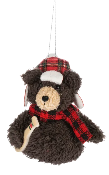 5.5"H Cozy Cabin Bear Ornaments (sold individually)