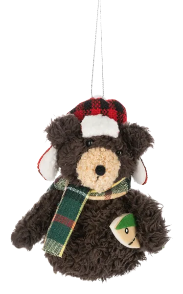 5.5"H Cozy Cabin Bear Ornaments (sold individually)