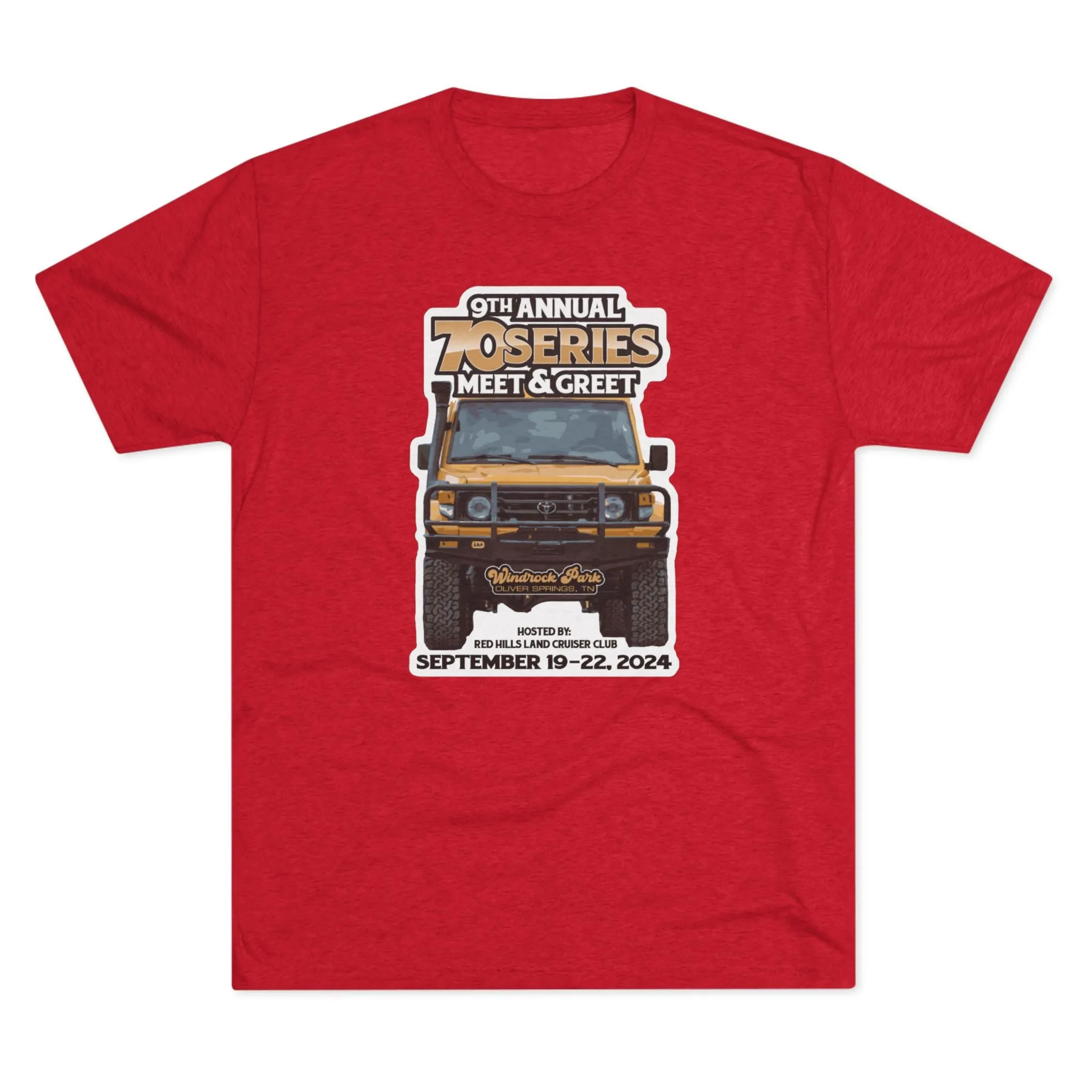 70 Series Meet and Greet Tri blend Unisex Tee - Red Hills Club - Reefmonkey