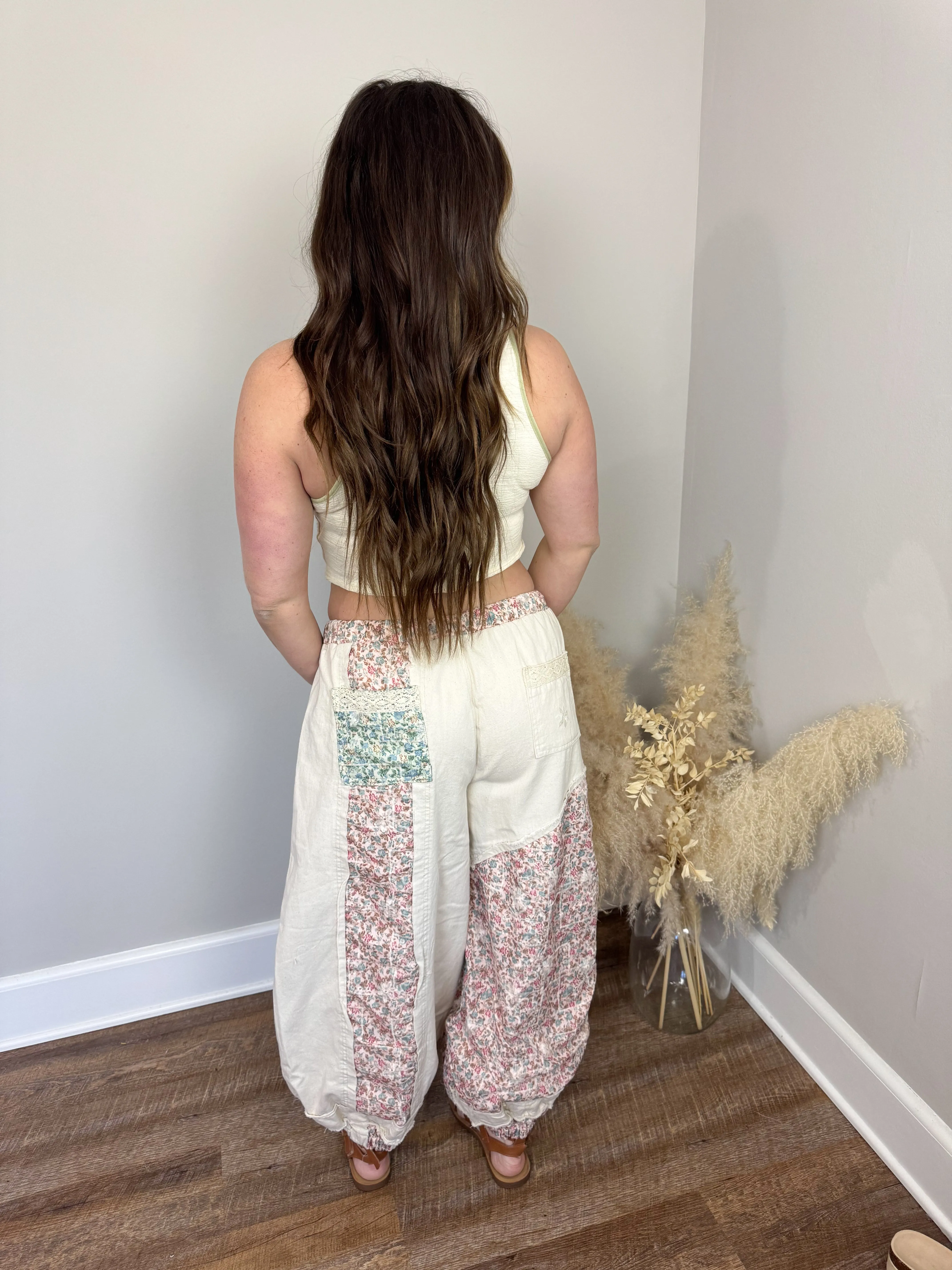 Asheville Patchwork Joggers | Oatmeal