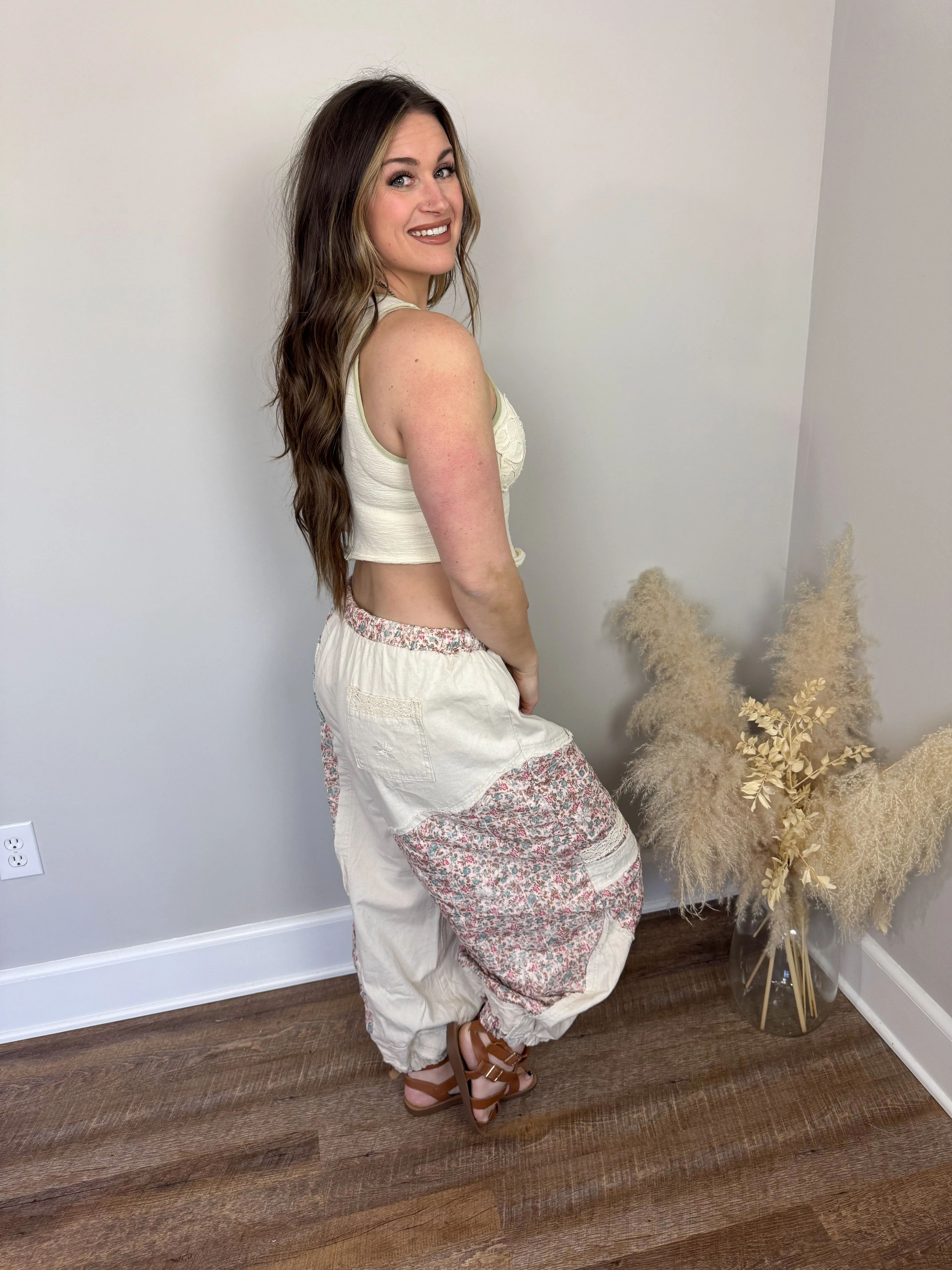 Asheville Patchwork Joggers | Oatmeal