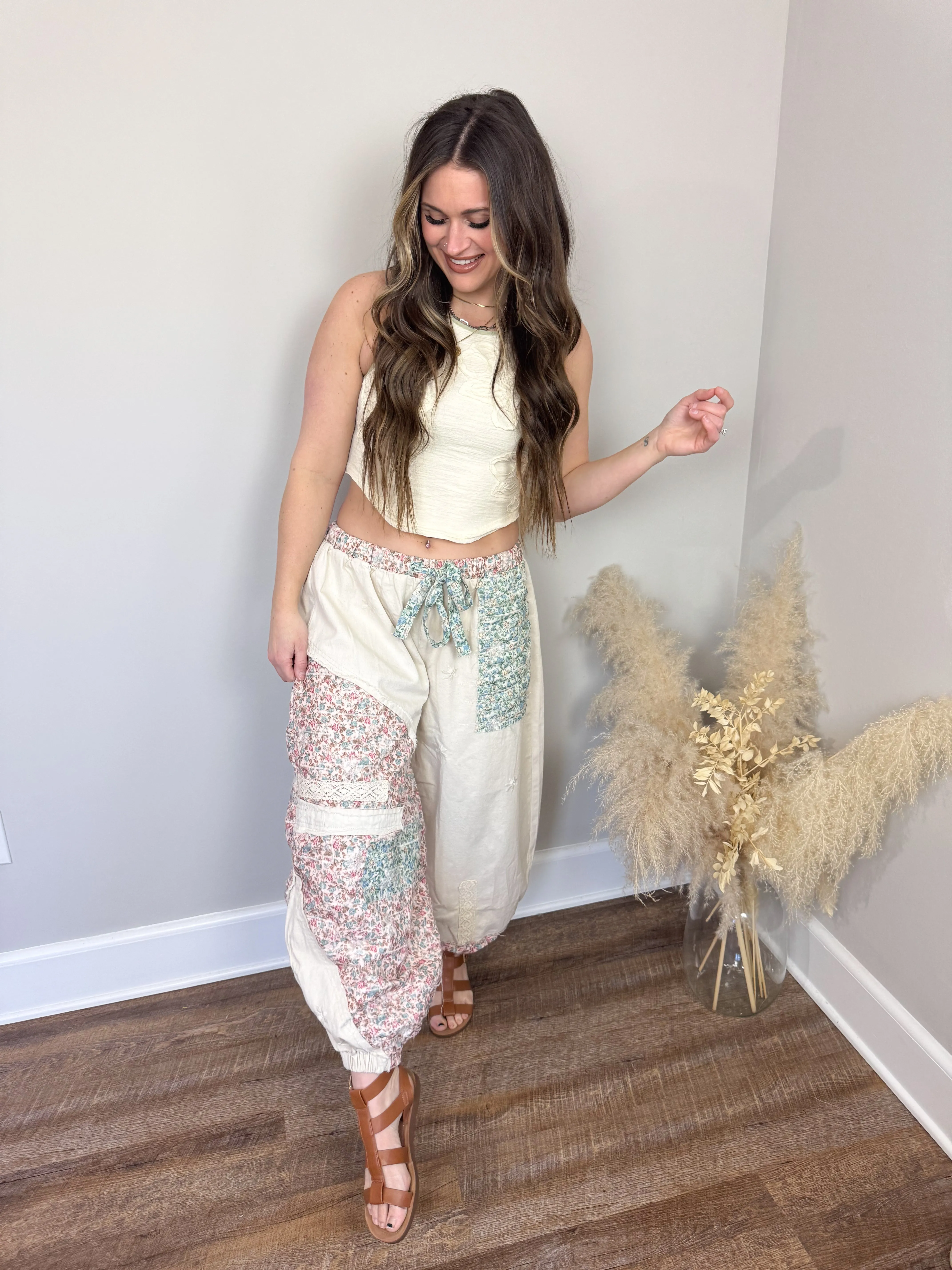 Asheville Patchwork Joggers | Oatmeal