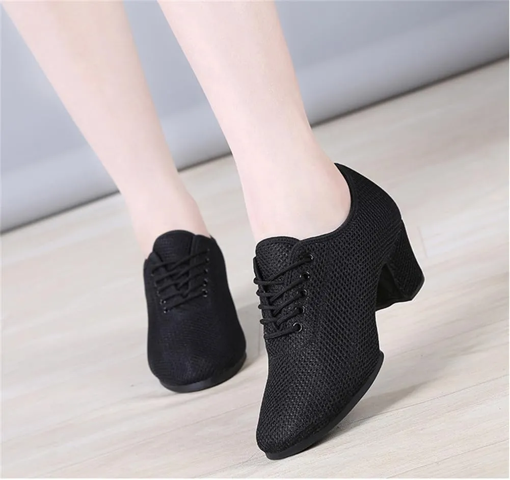 Ballroom Dance Shoes for Women, Ladies Salsa Latin Tango Beginner Practice Shoes Rubber Sole Dancing Shoes