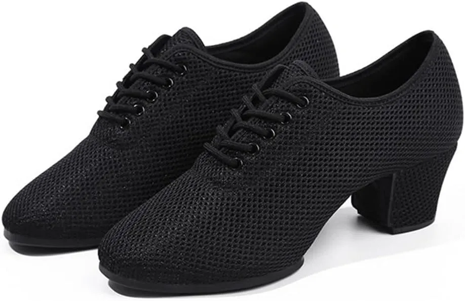 Ballroom Dance Shoes for Women, Ladies Salsa Latin Tango Beginner Practice Shoes Rubber Sole Dancing Shoes