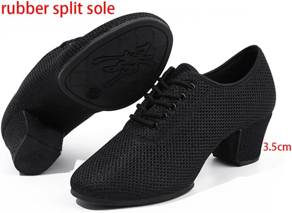Ballroom Dance Shoes for Women, Ladies Salsa Latin Tango Beginner Practice Shoes Rubber Sole Dancing Shoes