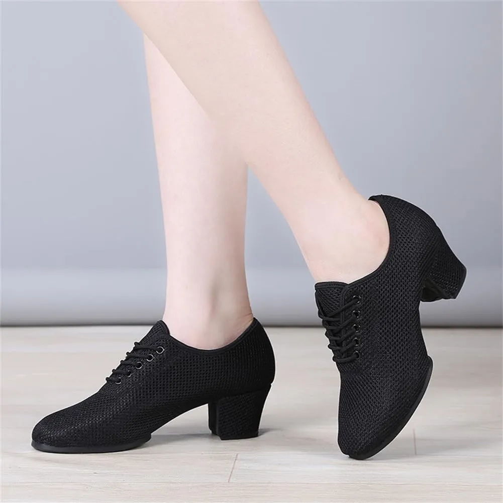 Ballroom Dance Shoes for Women, Ladies Salsa Latin Tango Beginner Practice Shoes Rubber Sole Dancing Shoes