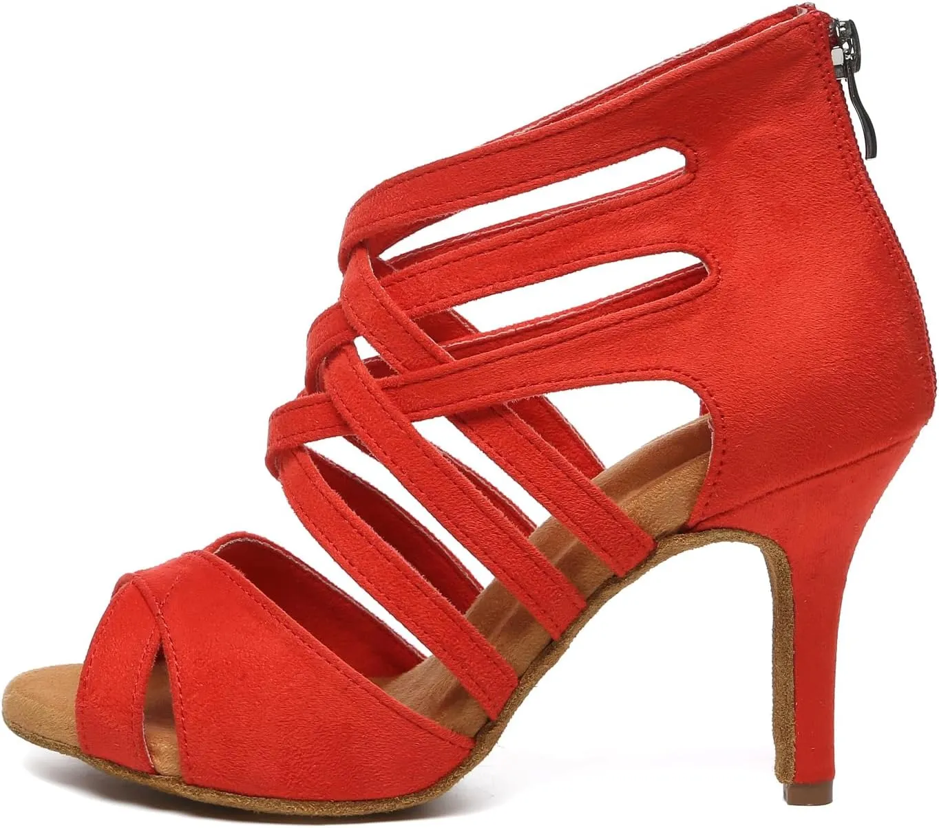 Ballroom Dance Shoes Open Toe Latin Ankle Dance Boots,YCL635