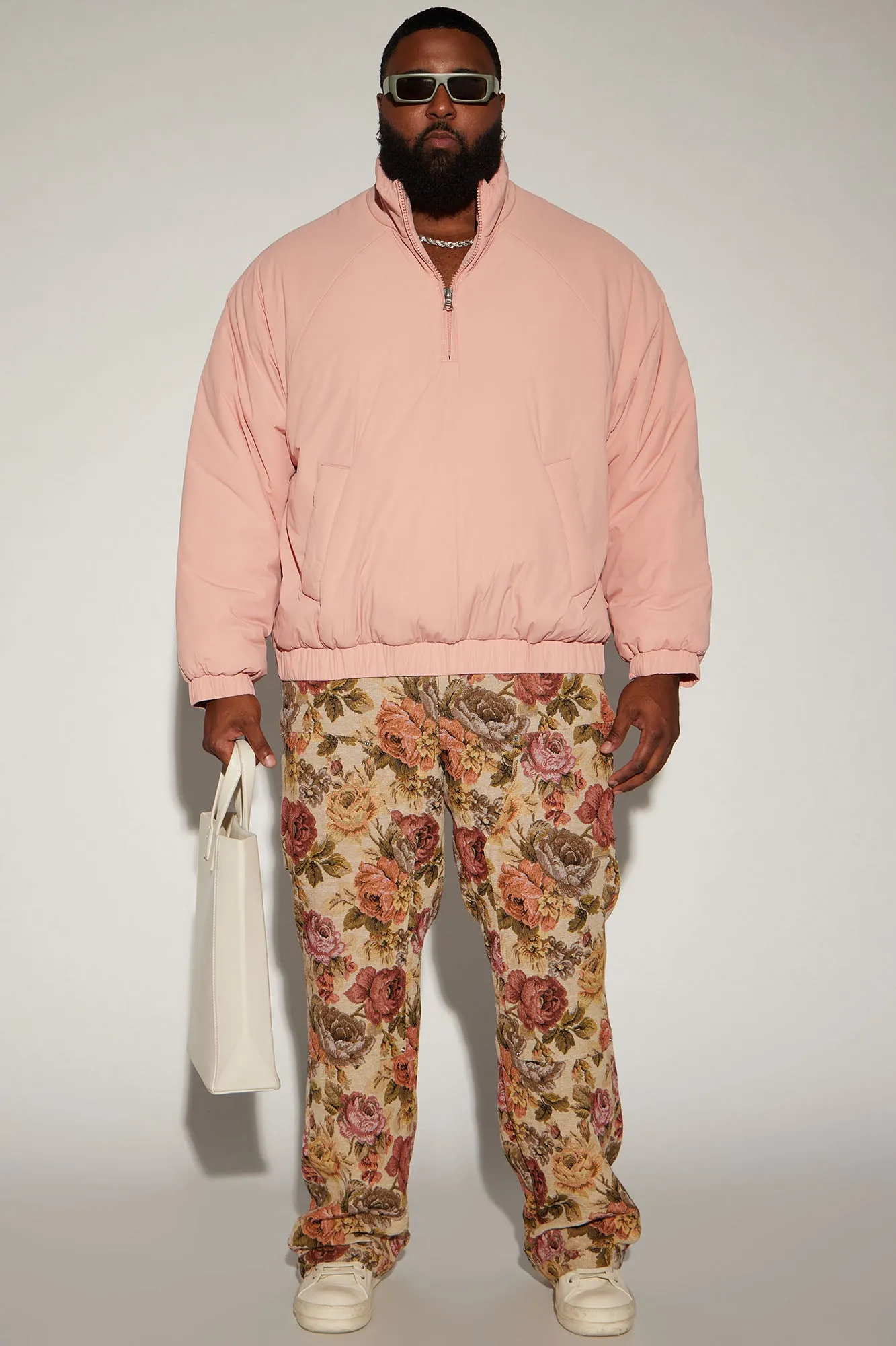 Belcher Padded Nylon Anorak - Mauve