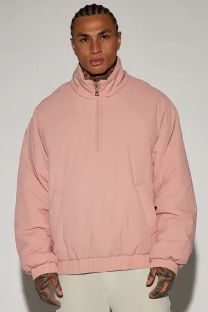 Belcher Padded Nylon Anorak - Mauve