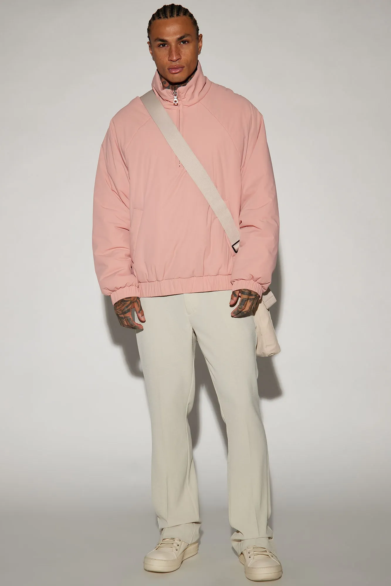 Belcher Padded Nylon Anorak - Mauve