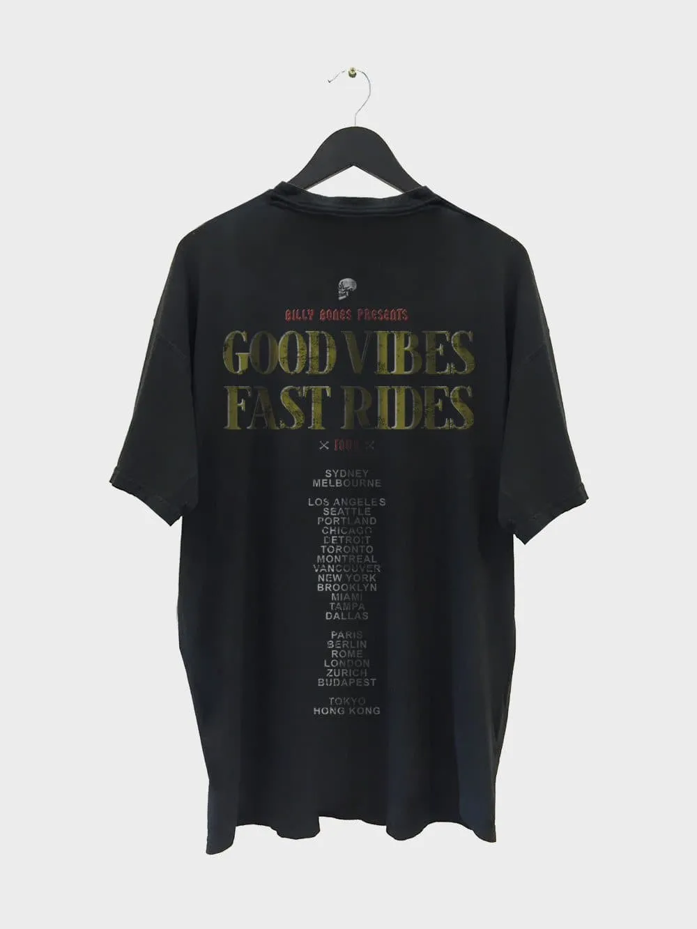 BILLY BONES CLUB THE TOUR UNISEX TEE - VINTAGE BLACK