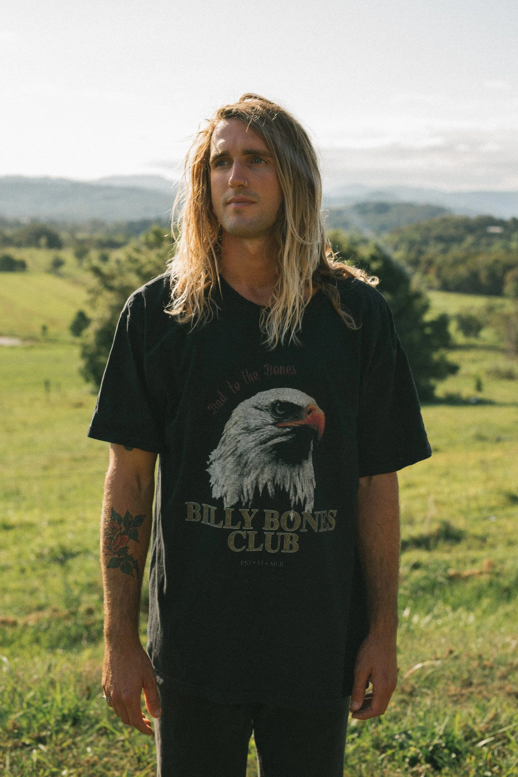 BILLY BONES CLUB UNISEX EAGLE TEE - VINTAGE BLACK