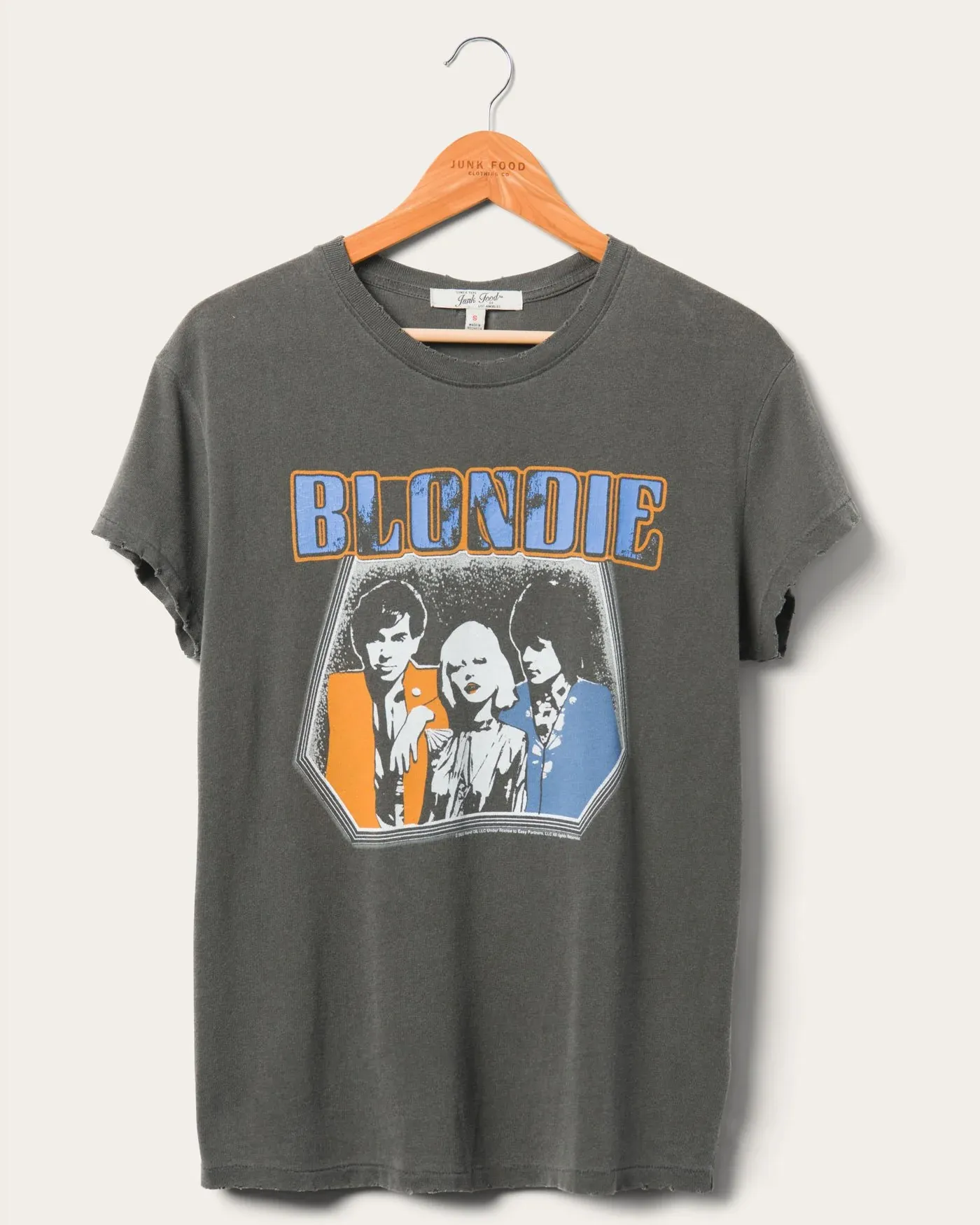 BLONDIE GLITTER TEE IN VINTAGE BLACK
