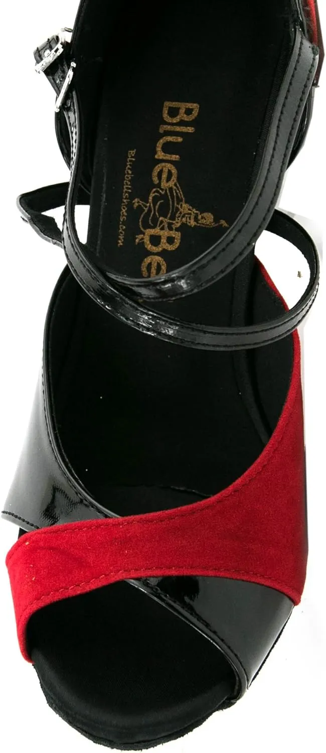 Blue Bell Shoes Handmade Women's Ballroom Salsa Wedding Competition Dance Shoes Style: Petra 3.5" Heel