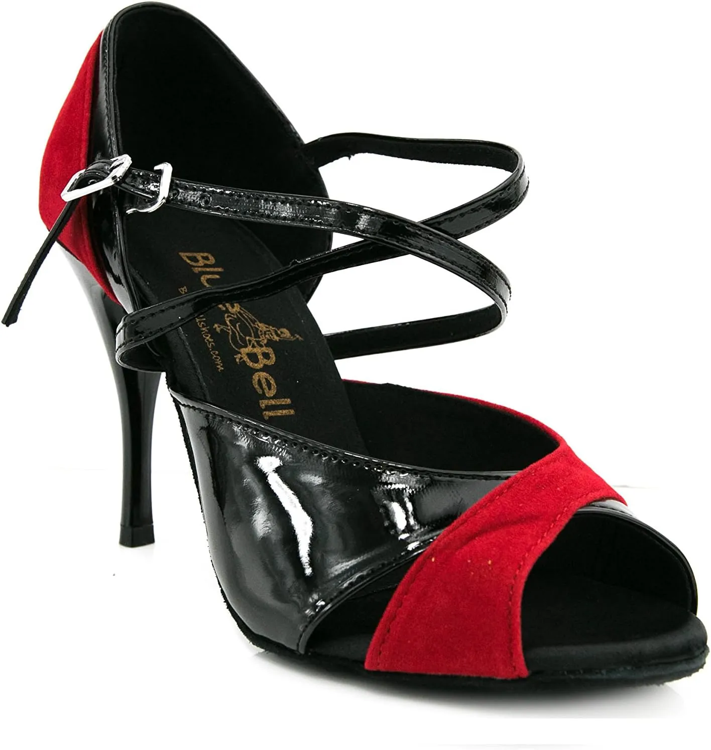 Blue Bell Shoes Handmade Women's Ballroom Salsa Wedding Competition Dance Shoes Style: Petra 3.5" Heel