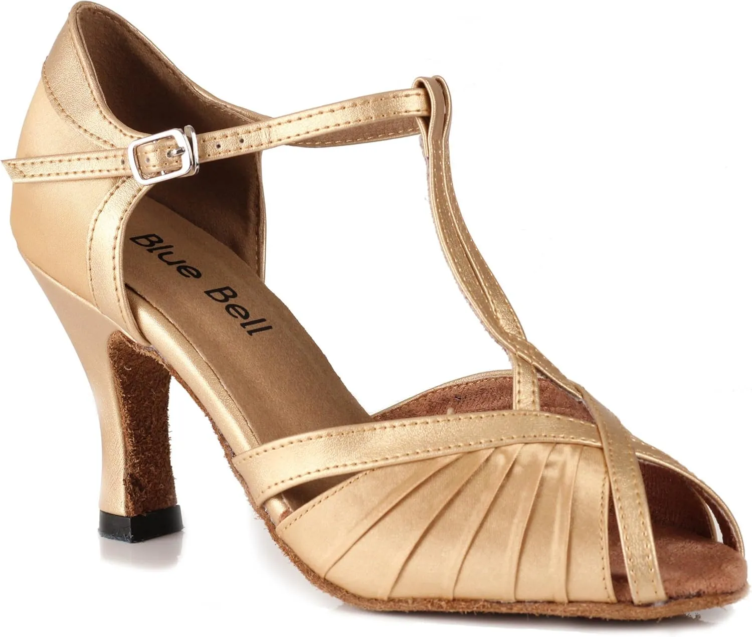 BlueBell Shoes Handmade Women's Ballroom Latin Salsa Competition Dance Shoes-Ashley 3" Heel - Flesh