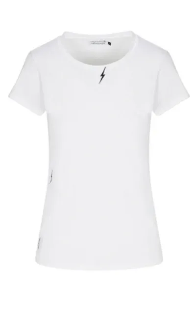 BOLT EMBROIDERED T-SHIRT IN WHITE