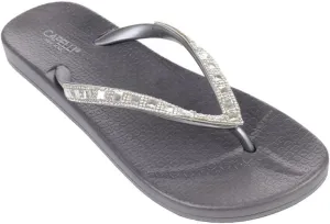 Capelli New York Ladies Flip Flops, Pewter Grey, 6