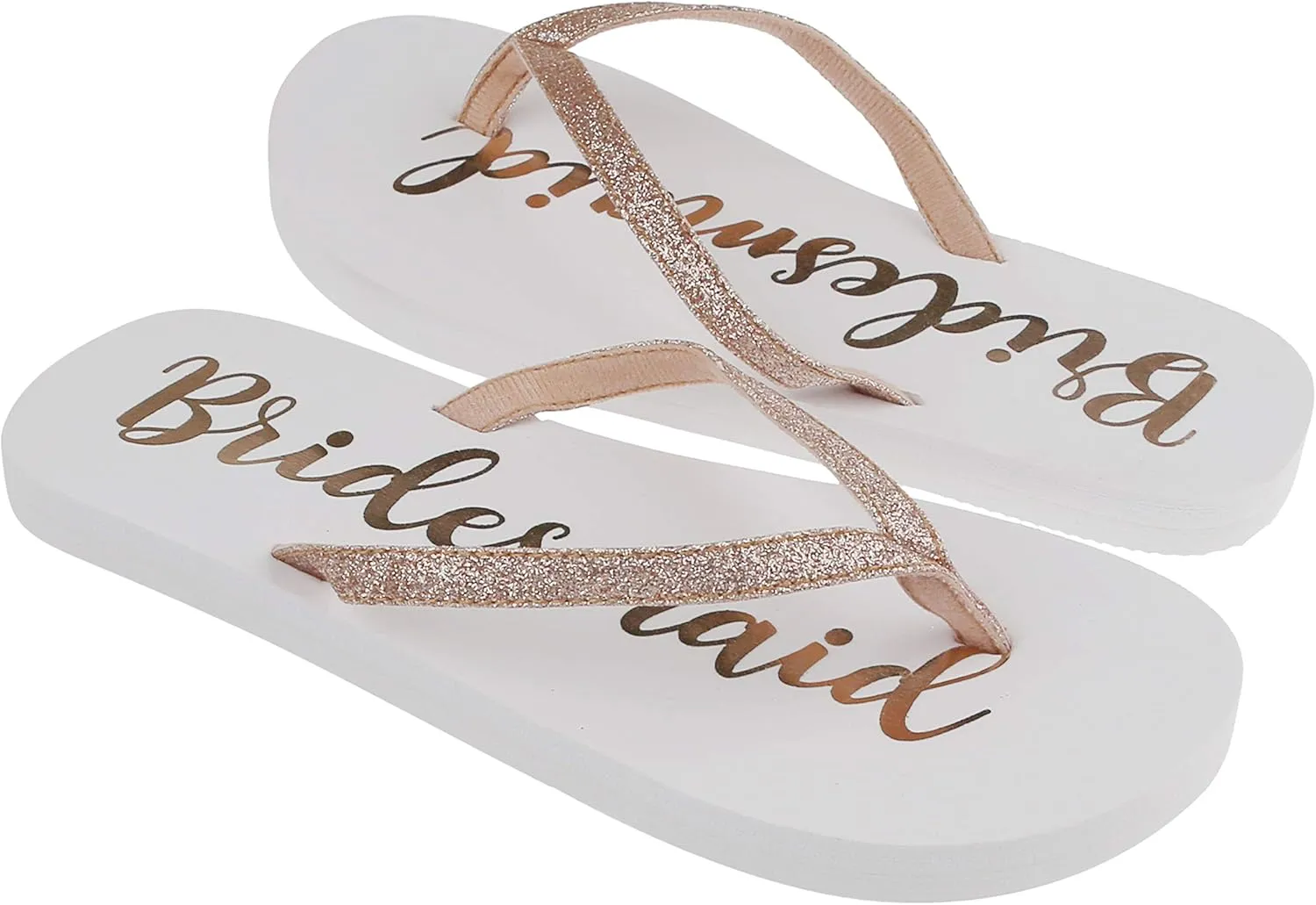 Capelli New York Ladies Glitter and Foil Bride EVA Flip Flops
