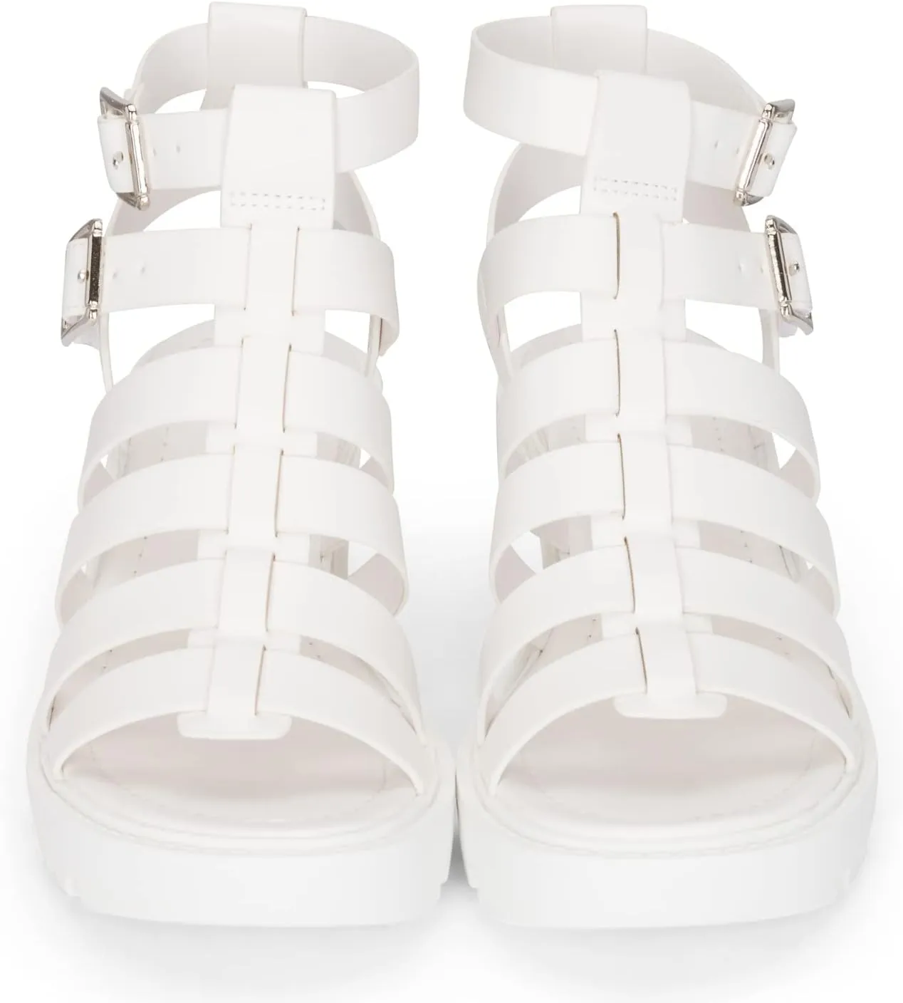 Chariot & Co Fib Women's Platform Sandals  Chunky Heel Gladiator Sandals with Buckles  Summer Style with 2 Heel