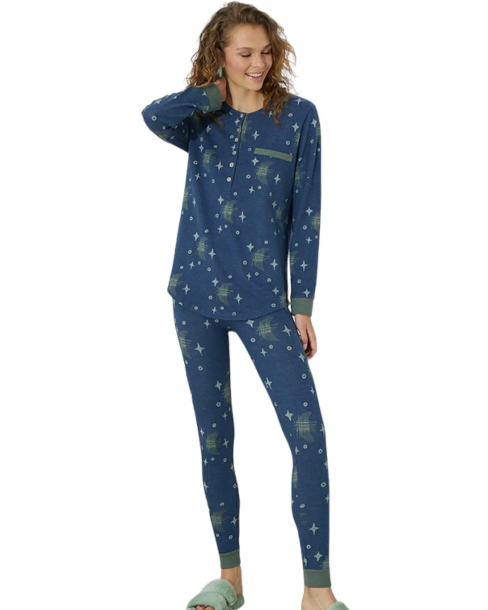 Cozy Chic Fall/Winter Printed Sleepwear Set