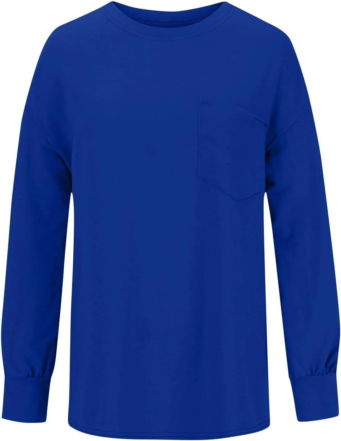 Crew Neck Sweatshirts Women Casual Loose Long Sleeve Tops 2024 Fall Fashion Teacher Shirts Pullover Preppy Clothes