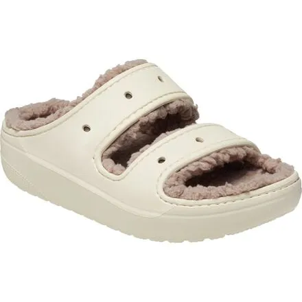 Crocs Classic Cozy Sandals in Bone/Mushroom