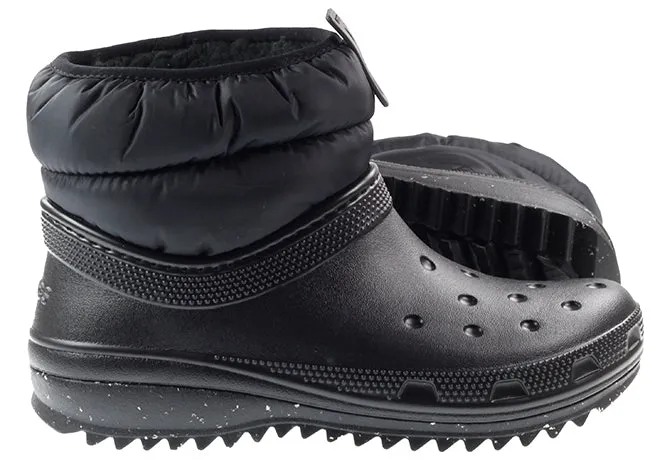 Crocs Clogs Womens Classic Neo Puff Shorty Boot Black