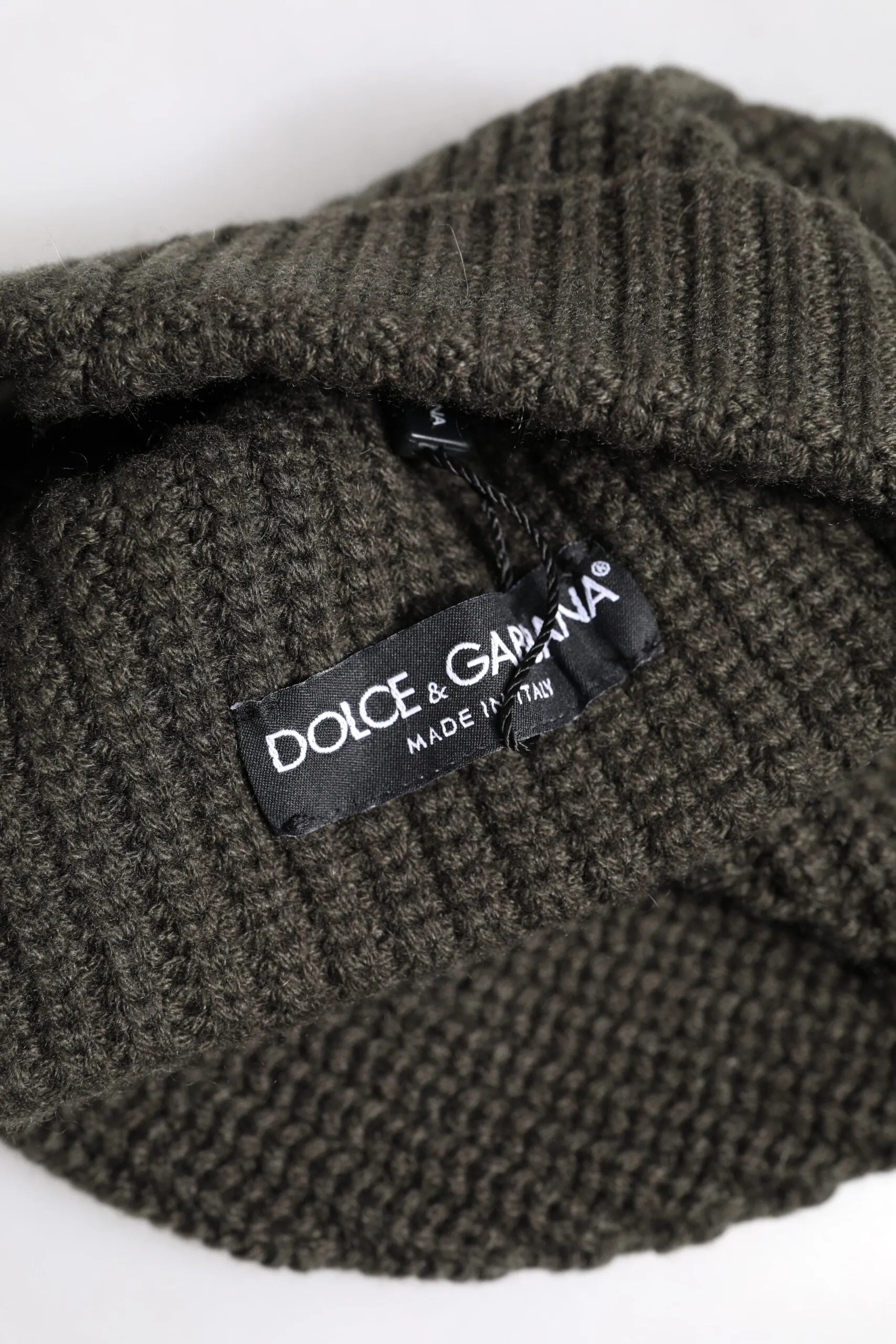 Dark Gray Cashmere Knit Winter Beanie Hat