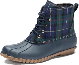 DKSUKO Women's Winter Duck Boots Lace Up Waterproof Snow Rain Boot