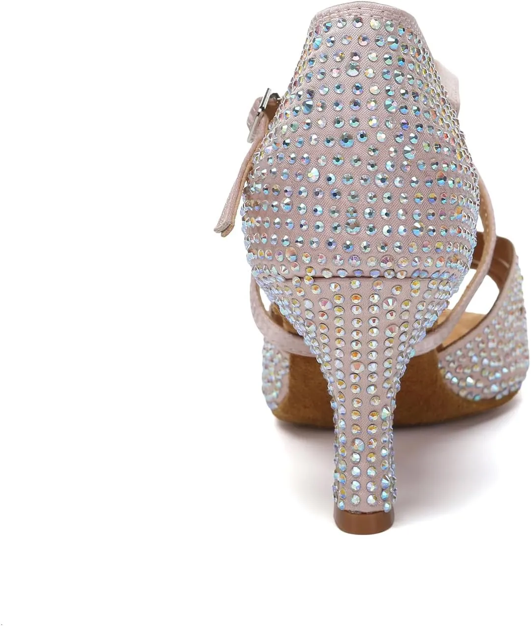 DKZSYIM Rhinestone Women Ballroom Latin Dance Shoes Salsa Tango Party Dance Shoes,Model YC-L642