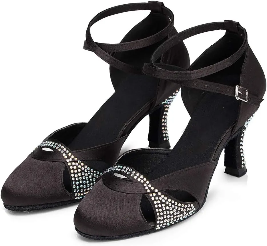 DKZSYIM Women's Latin Dance Shoes Ballroom Performance Shoes,Model YCL157