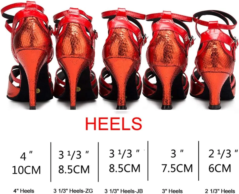 DKZSYIM Women's Latin Dance Shoes Ballroom Performance Shoes,Model YCL157