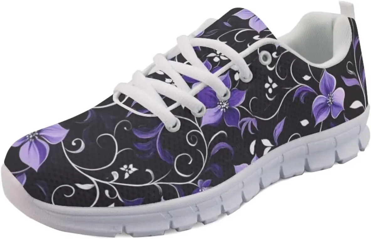 Doojoayie Wide Width Womens Running Shoes with Lace Up for Ladies Tennis Shoes