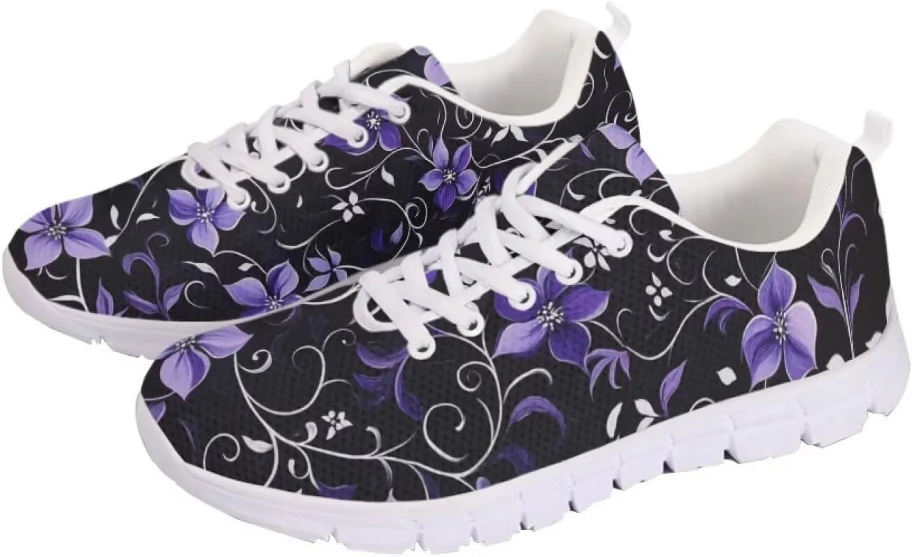 Doojoayie Wide Width Womens Running Shoes with Lace Up for Ladies Tennis Shoes