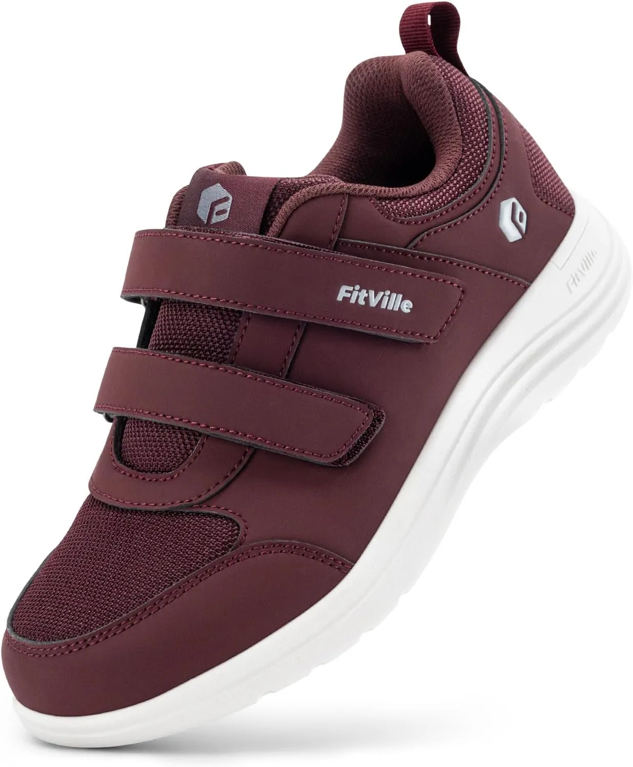 FitVille Diabetic Shoes for Women Wide Width Lightweight Adjustable Strap Comfortable Mesh Wide Width Walking Shoes for Women