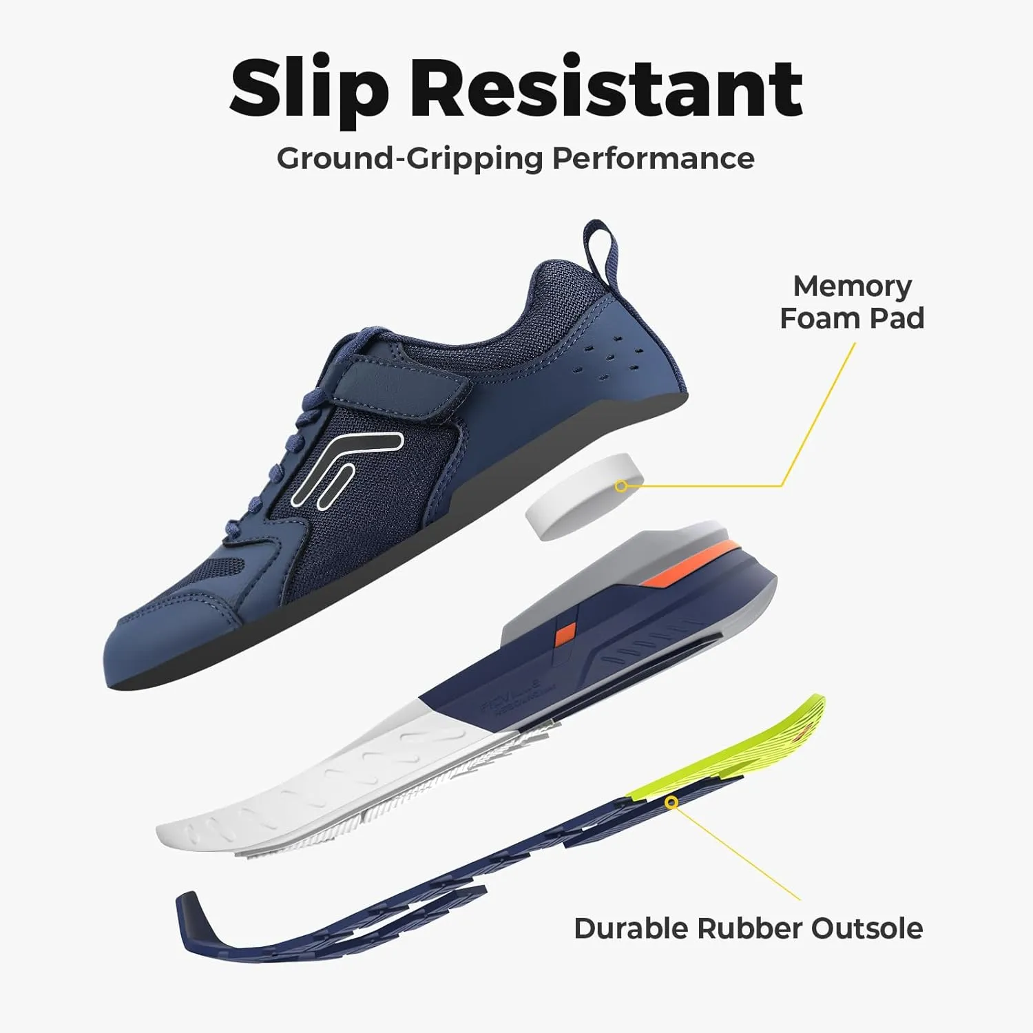 FitVille Women's Walking Shoes Wide Width Sneakers Comfort Diabetic Shoes Plantar Fasciitis Shoes for Flat Feet Heel Pain Relief - Rebound Core V7