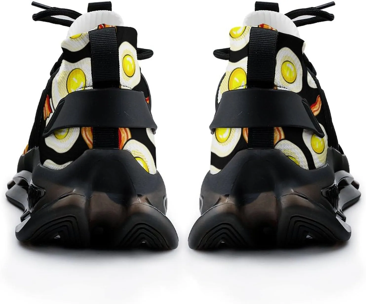 Fried Eggs Bacon Funny Smiling Face Lightweight Women's Sneakers Running Tennis Shoes Walking Sportswear Gym Travel for Men