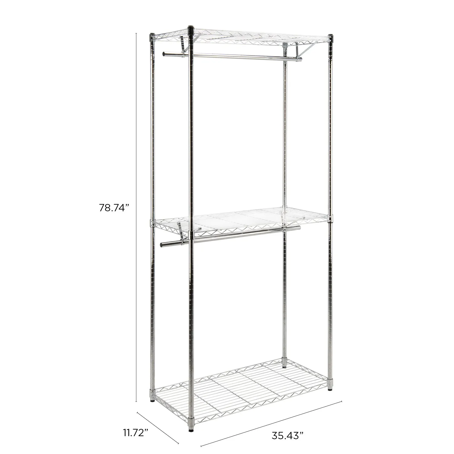 Frostfern 78.7" Double-Rail Garment Rack