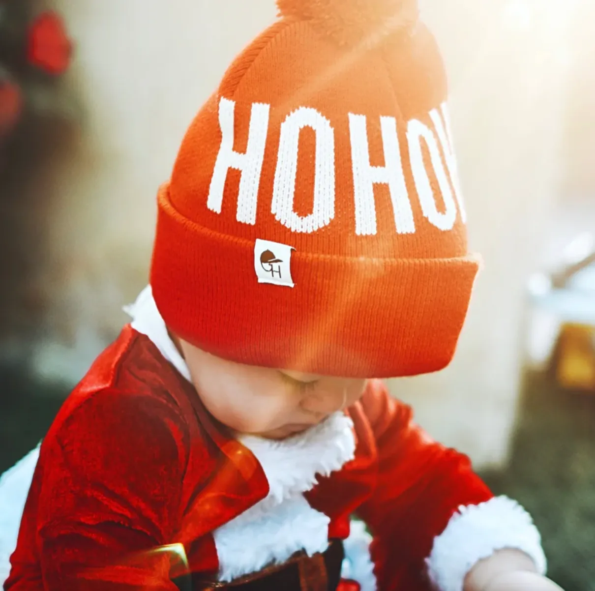 George Hats - HoHoHo Pom Beanie in Red