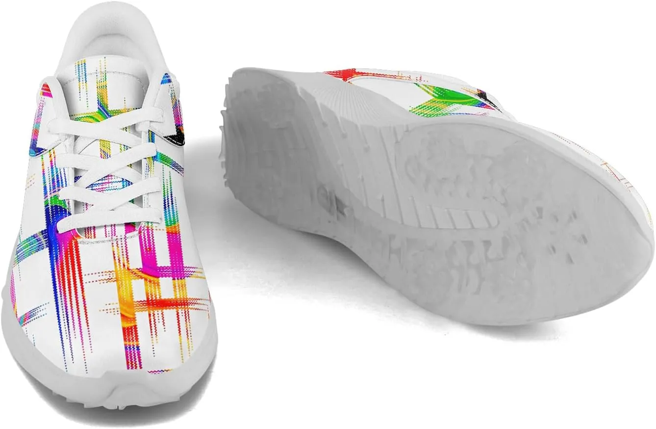 Graffiti Golf Shoes Fixed Nailless Sole Waterproof Sports Sneakers Lightweight No-Slip Walking Shoes for Men Women