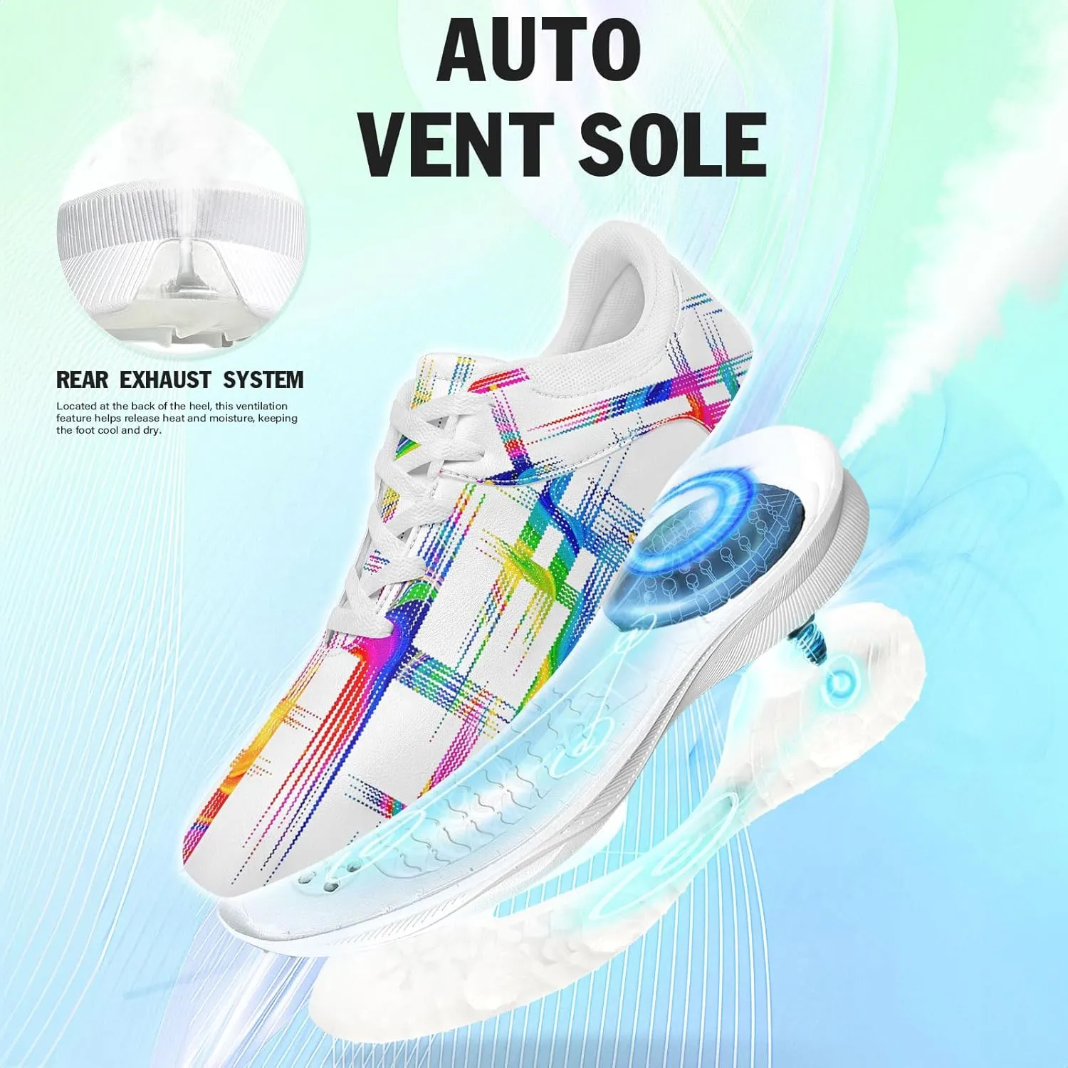 Graffiti Golf Shoes Fixed Nailless Sole Waterproof Sports Sneakers Lightweight No-Slip Walking Shoes for Men Women
