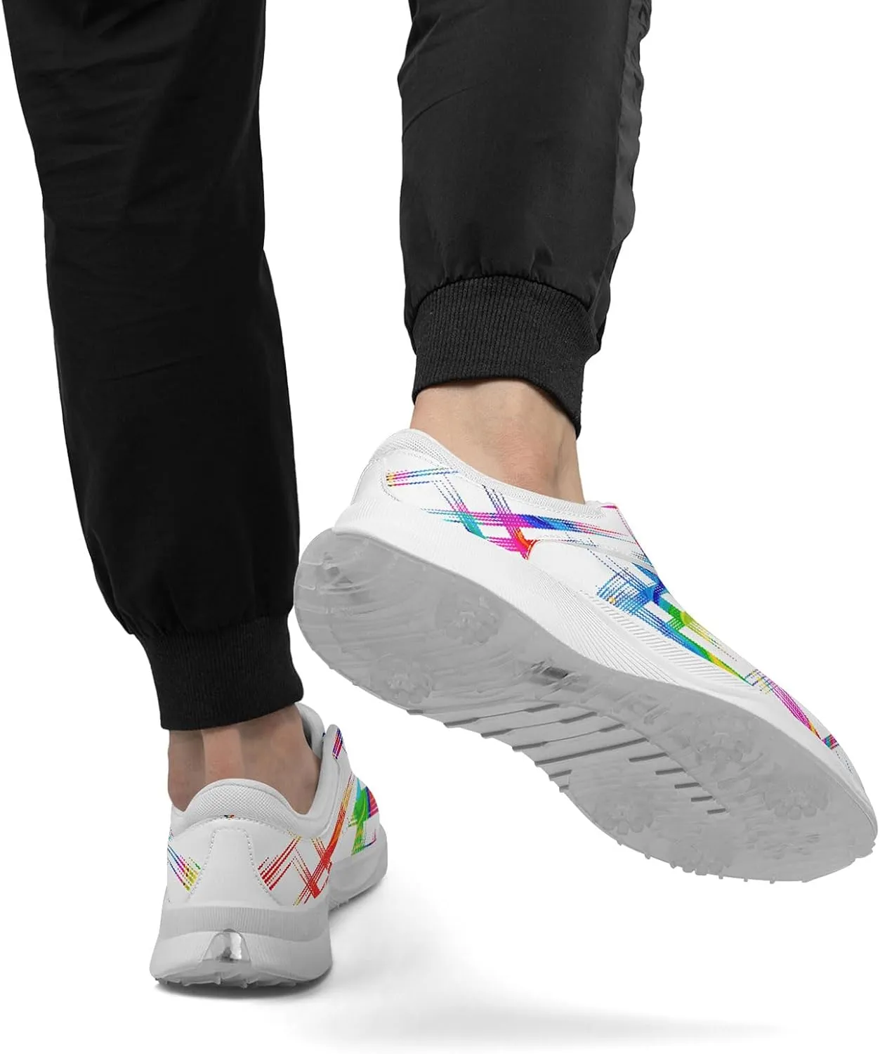 Graffiti Golf Shoes Fixed Nailless Sole Waterproof Sports Sneakers Lightweight No-Slip Walking Shoes for Men Women