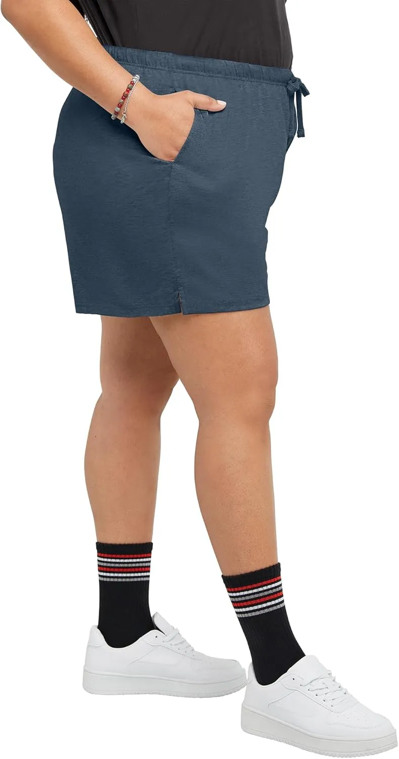 Hanes Women's Originals Shorts, Cotton Jersey Shorts, Gym Shorts For Women, 2.5, Plus Size Available