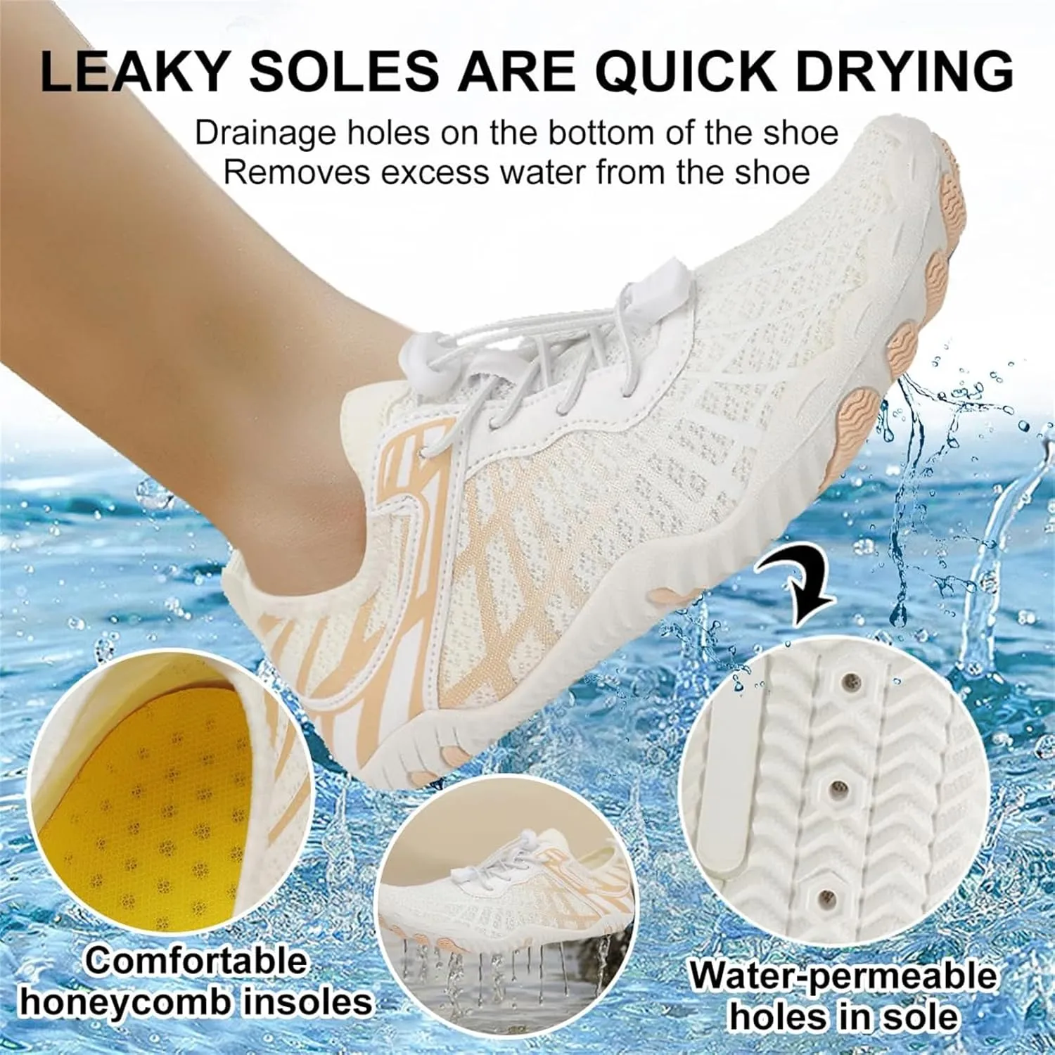Hiking Footwear Barefoot Shoes Womens Wide Toe Box Sneakers Women Walking Fashion Comfortable Shoes Barefoot Grounded Footwear Zero Drop Lightweight Beach Water Resistant Breathable Running Sneakers