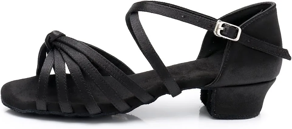 HIPPOSEUS Girls' Standard Latin Dance Shoes Low Heel 3.5CM,Model U1203