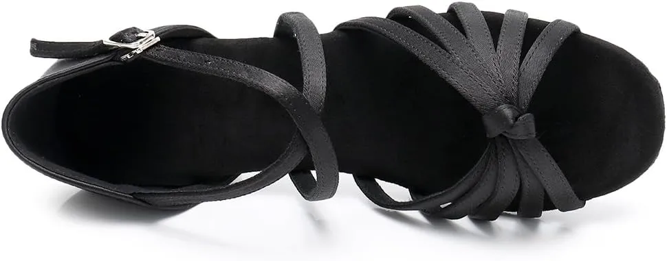 HIPPOSEUS Girls' Standard Latin Dance Shoes Low Heel 3.5CM,Model U1203
