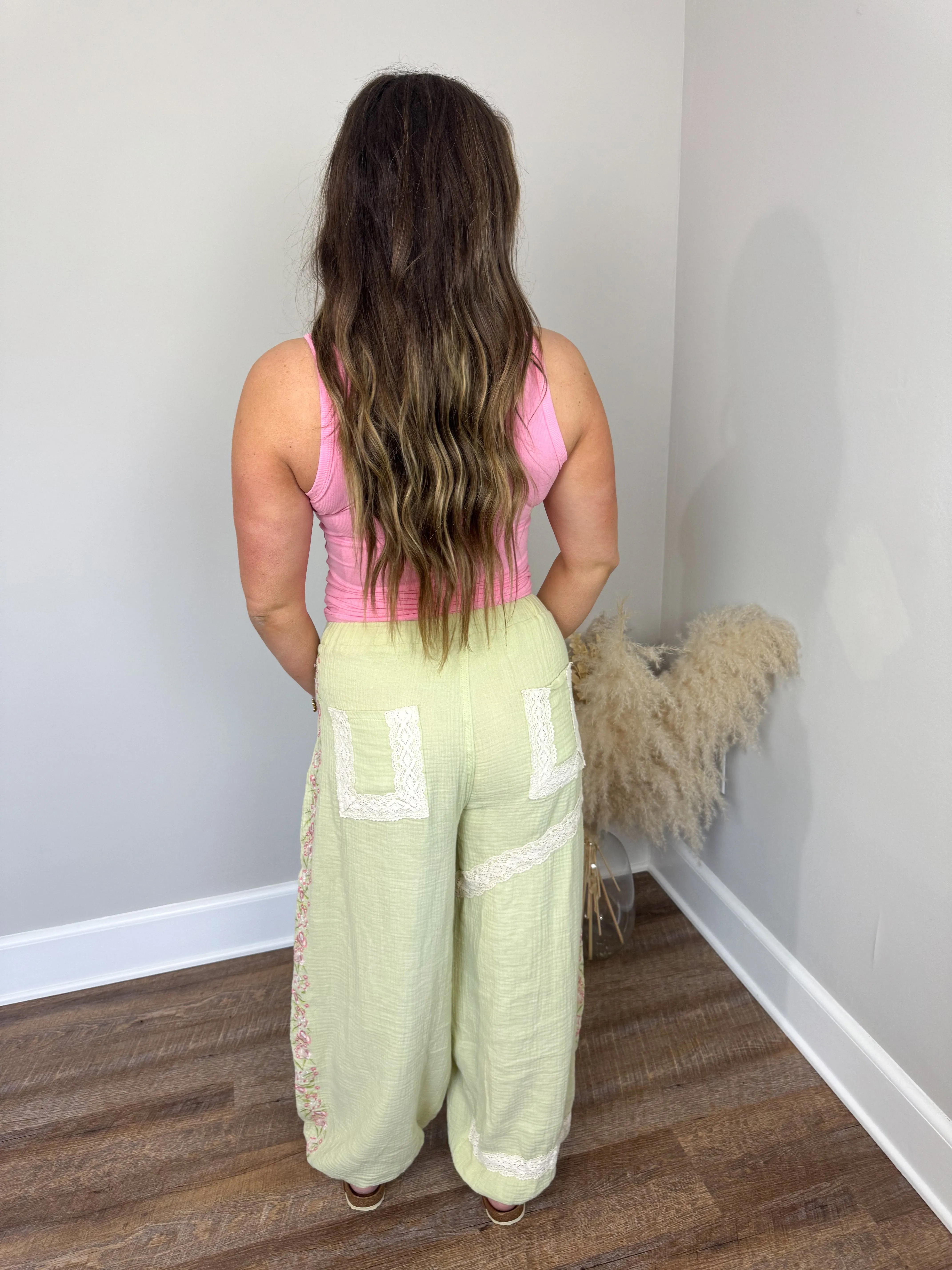 Hoffman Gauze Joggers | Avocado